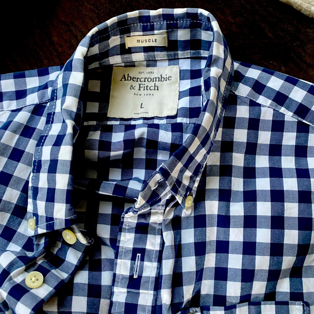 Abercrombie And Fitch Checkered Short Sleeve Shirt - image 1